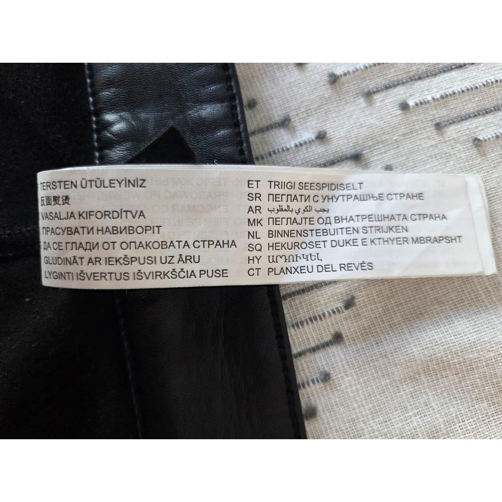 Women's Calzedonia Black Faux Leather Leggings L - Picture 15 of 15